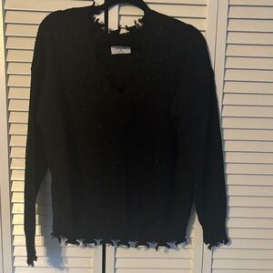 Zenana Outfitters Black V-Neck Sweater